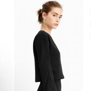 J.Crew 365 Cropped Crepe Jacket Blazer Black | Size 10